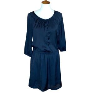 Old Navy black smocked drop waist dress Size Medium